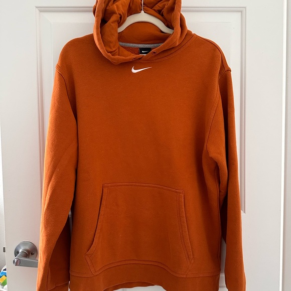 Nike Men's Burnt Orange Hoodie Center Logo